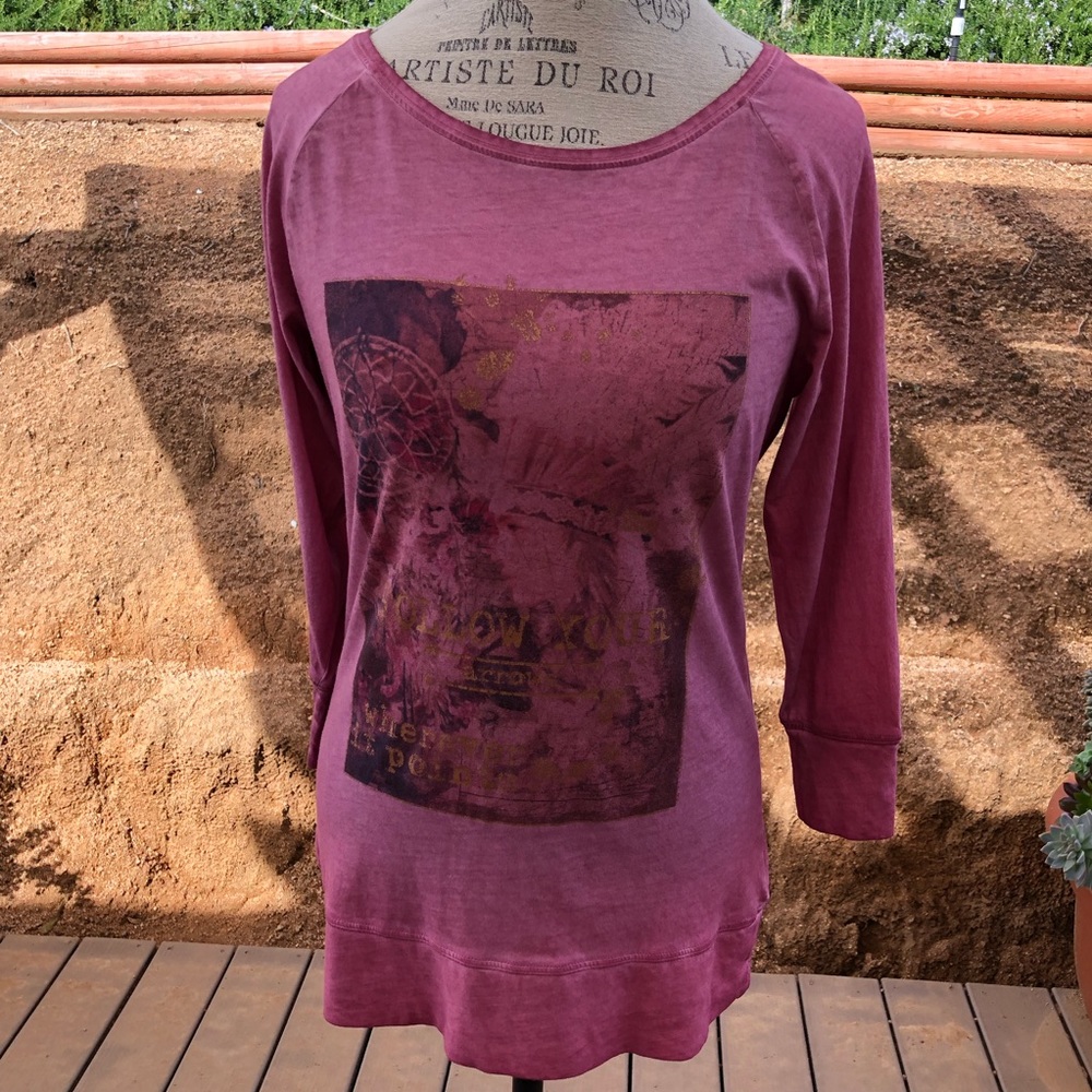 Kappahl Mauve/Gold XS Graphic Tee Gorgeous Color